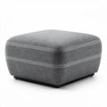 Square ottoman for living room upholstery in gray fabric 60 x 60 x 40cm