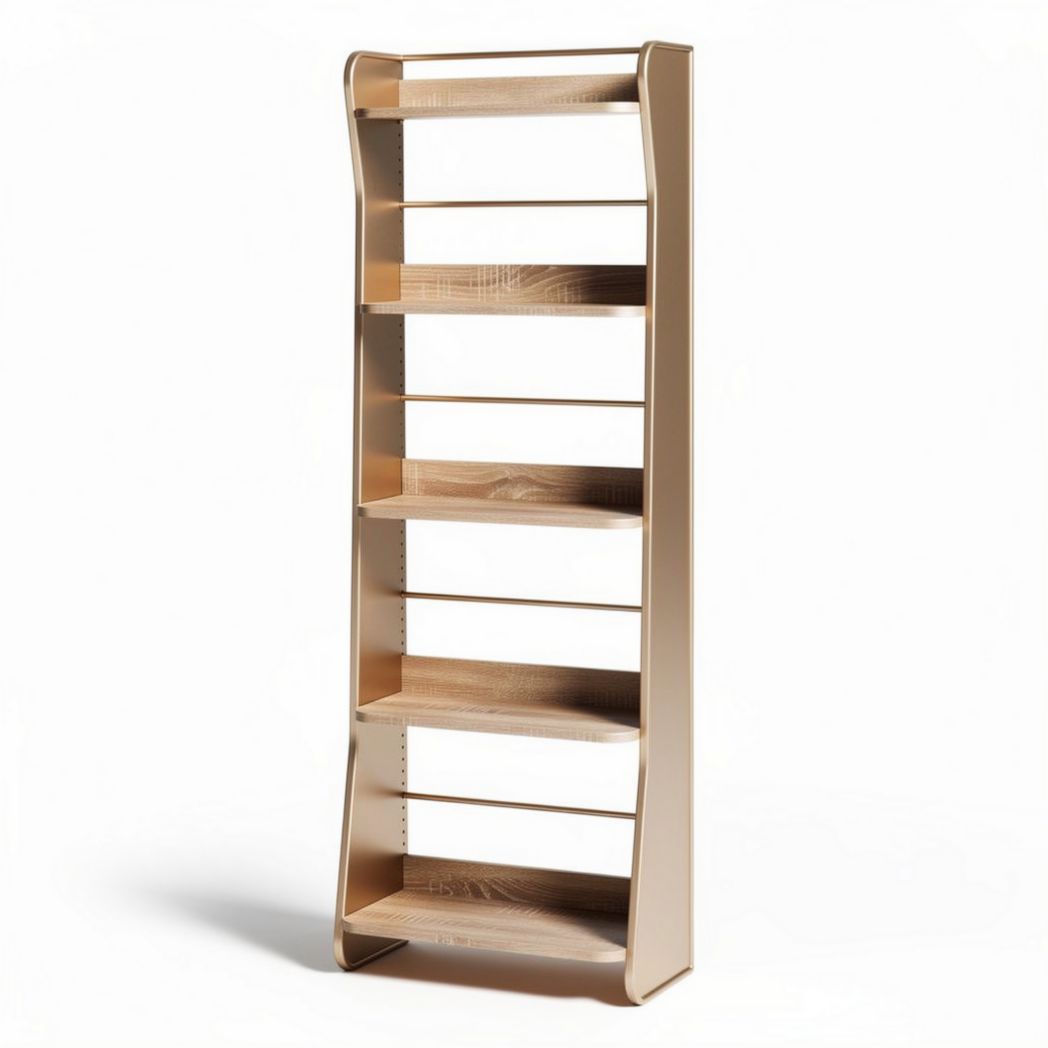 Wooden bookshelf for living room and office storage 30 x 80 x 140cm
