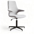 Adjustable ergonomic office chair with fabric upholstery and black base 45 x 60 x 90cm