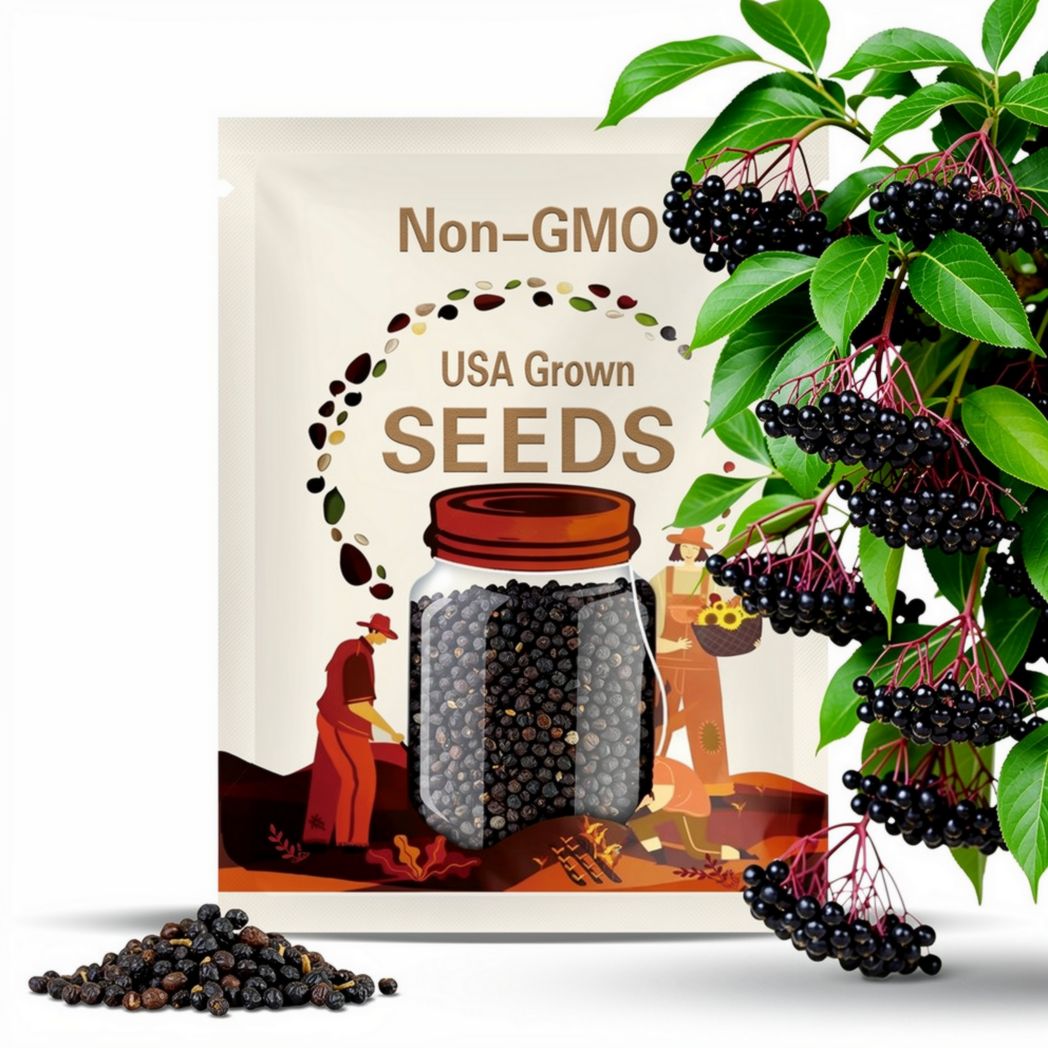 50 seeds American Black Elderberry. Sambucus Nigra