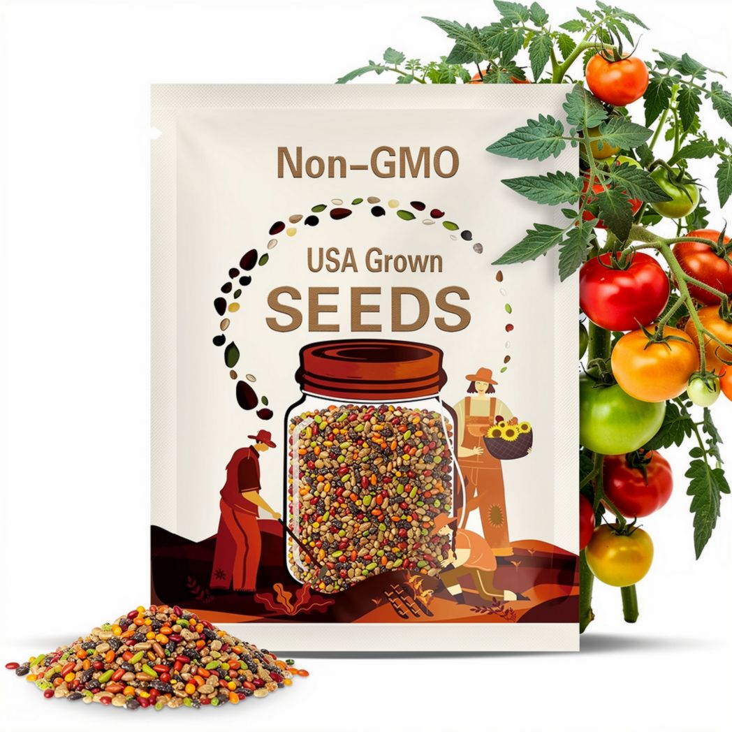 Heirloom Rainbow Blend Tomato Seeds - Heirloom Tomato Mix, Indeterminate, Mixed Tomatoes, Open Pollinated, Non-GMO