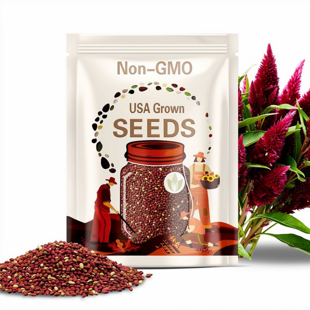 Celosia, Cristata Mix Flower Seeds - 50 Heirloom Seeds, Easy to Grow, Cockscomb, Cut Flowers, Dried Bouquets, Open Pollinated, Non-GMO