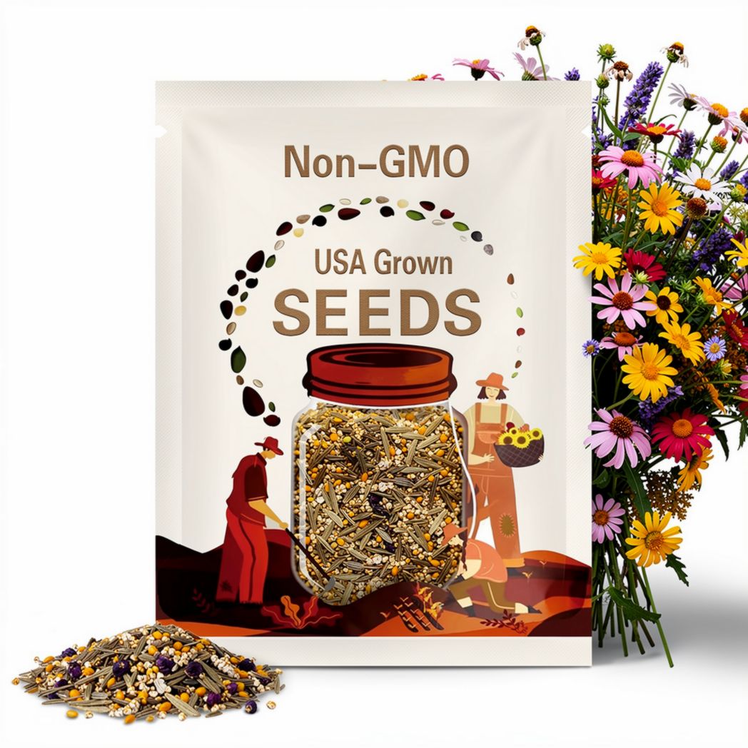 Bee Wildflower Mix Seeds 100+ COLORFUL MIXTURE 15 Species Pollinators